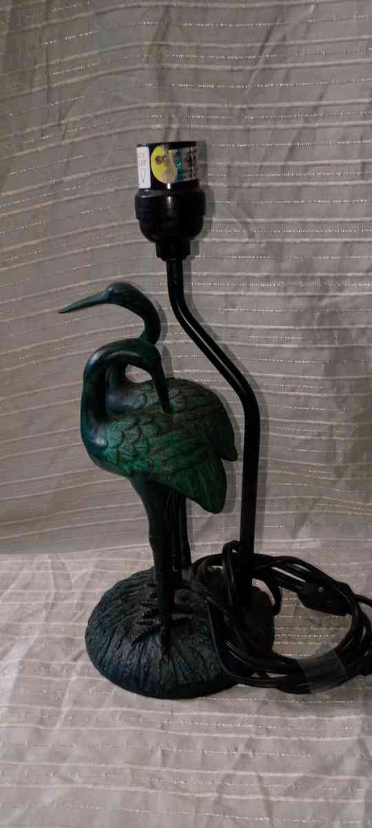 Vintage Small Crane Heron Green Lamp - Port Richey, Florida - FleaMarketBay