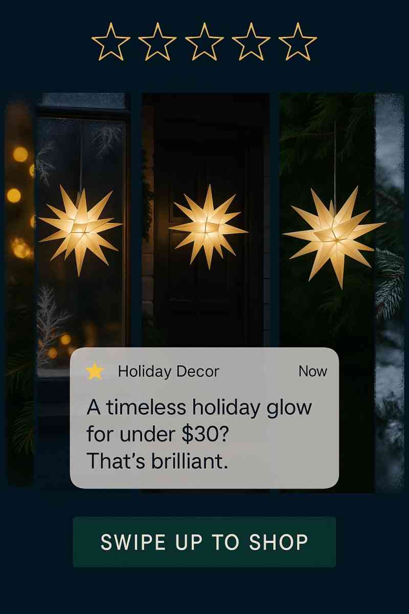 22Moravian Star Light  Durable PVC  Christmas decorations - Lancaster, Pennsylvania - FleaMarketBay