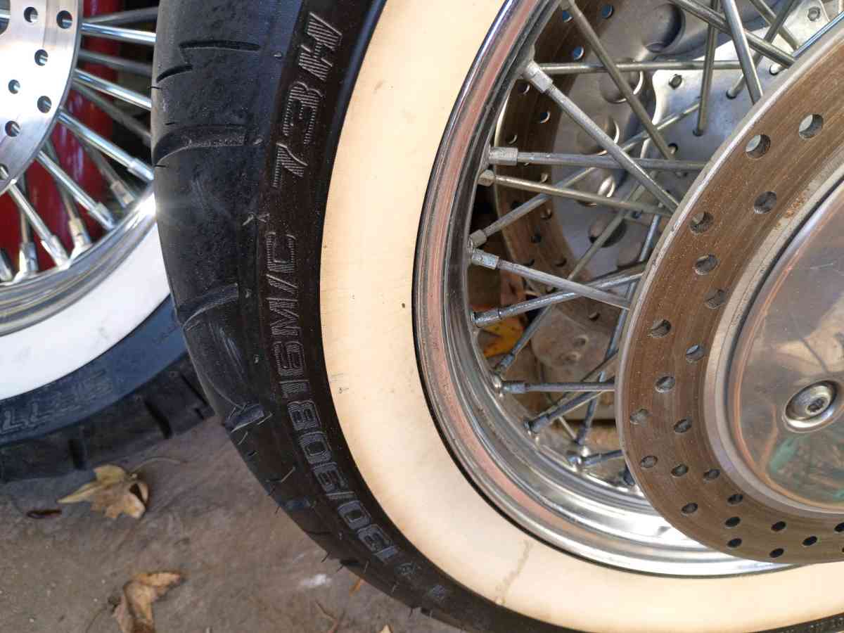 front and rear white wall tires and chrome spoke rims - Montgomery, Texas - FleaMarketBay