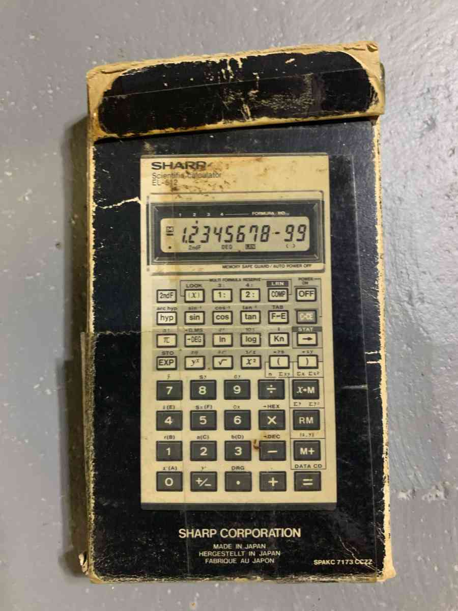 Vintage Open Box Sharp Scientific Calculator EL512 - Piscataway, New Jersey - FleaMarketBay