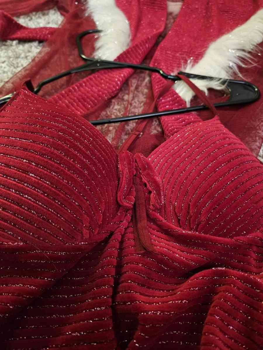 Womens Sexy Christmas Robe Lingerie Santa Costume Babydoll C - Columbus, Ohio - FleaMarketBay