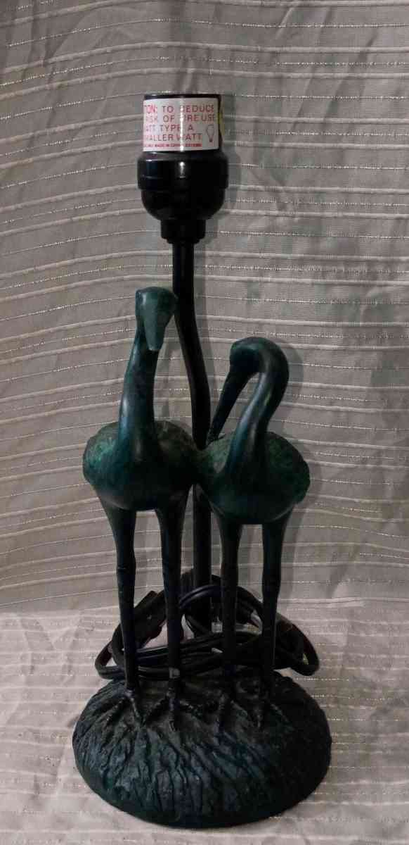 Vintage Small Crane Heron Green Lamp - Port Richey, Florida