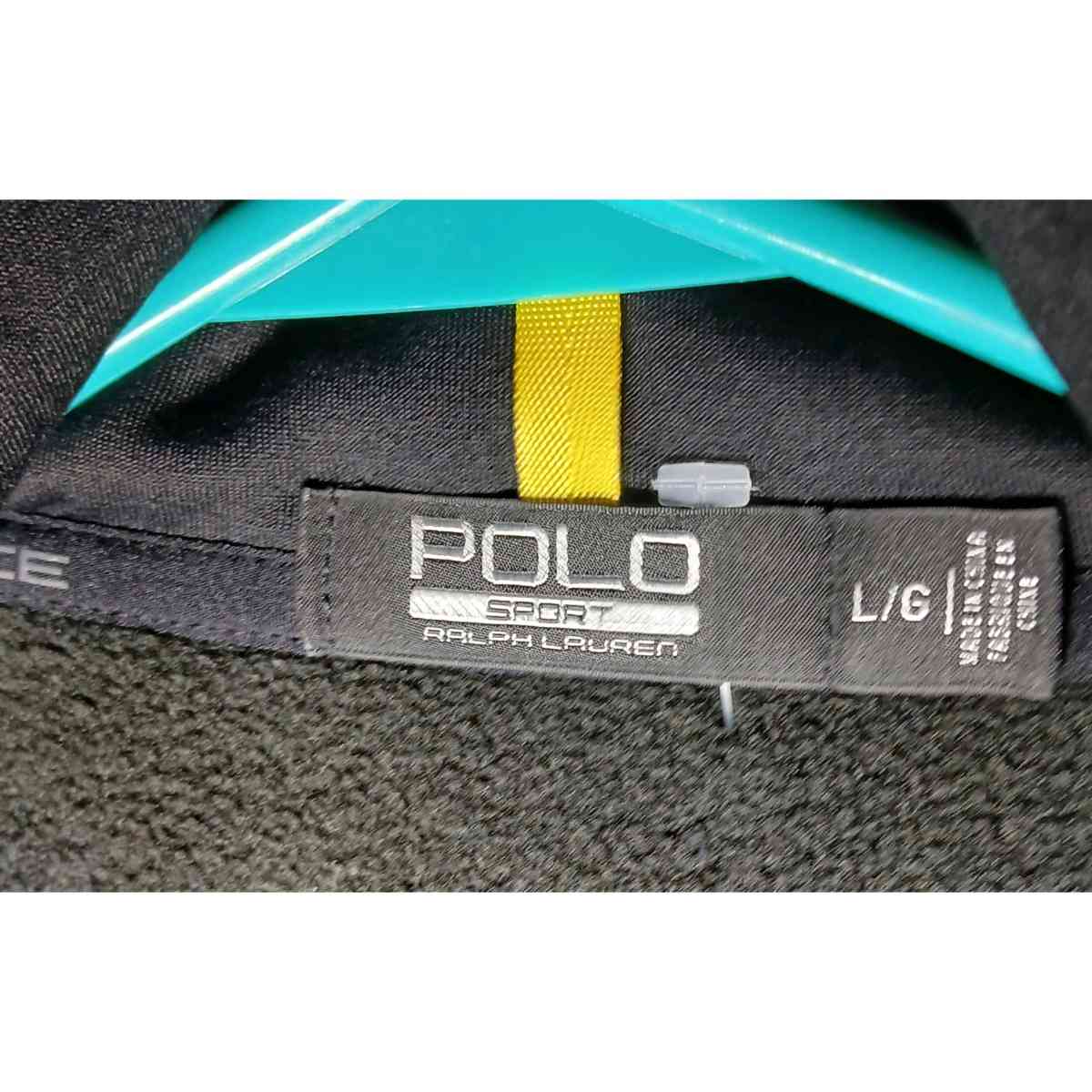 sports polo ralph lauren zip up jacket large black excelleni - Lancaster, Ohio - FleaMarketBay