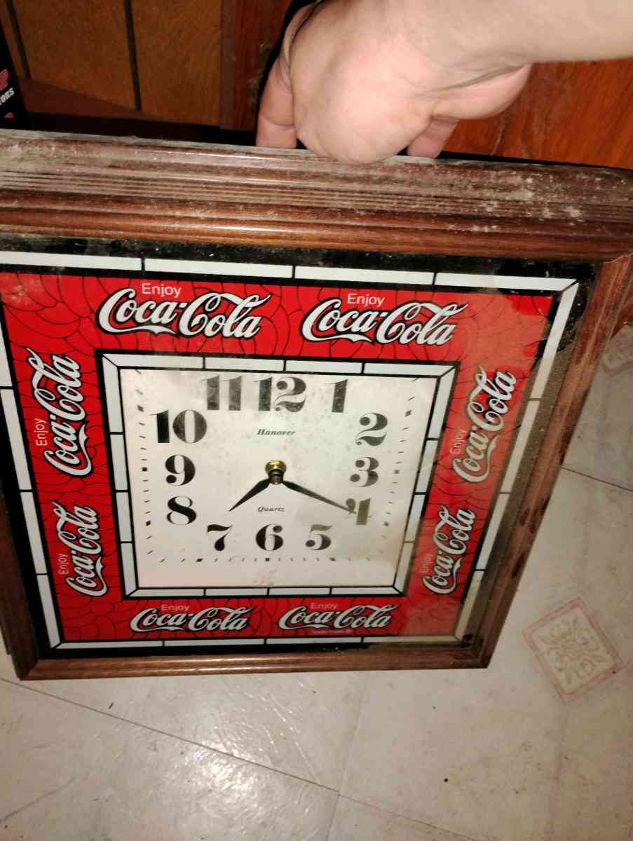 1990 Hanover CocaCola Wall Clock - Martinsville, Virginia - FleaMarketBay
