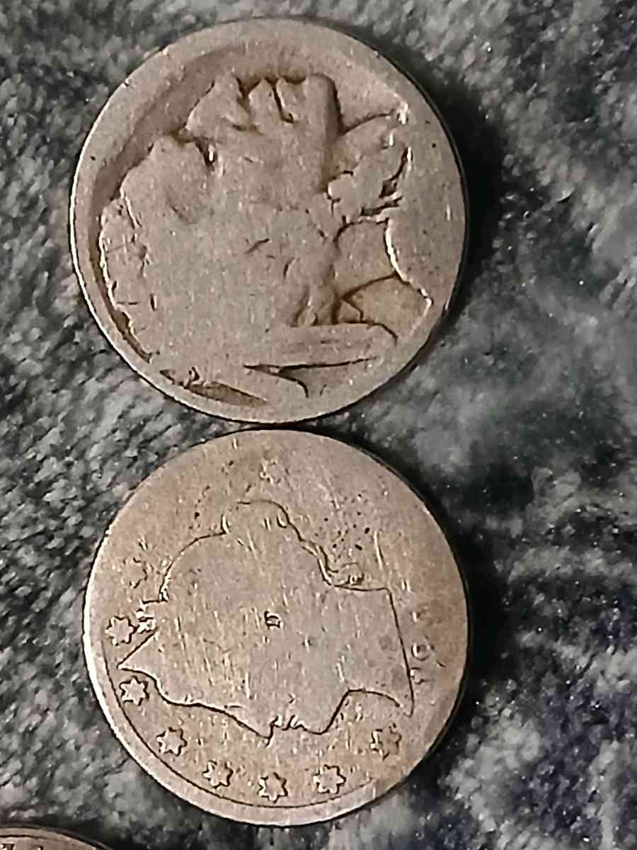 Lot of 5 Nickels 1892 2x 2004 2005 no date - Bakersfield, California - FleaMarketBay