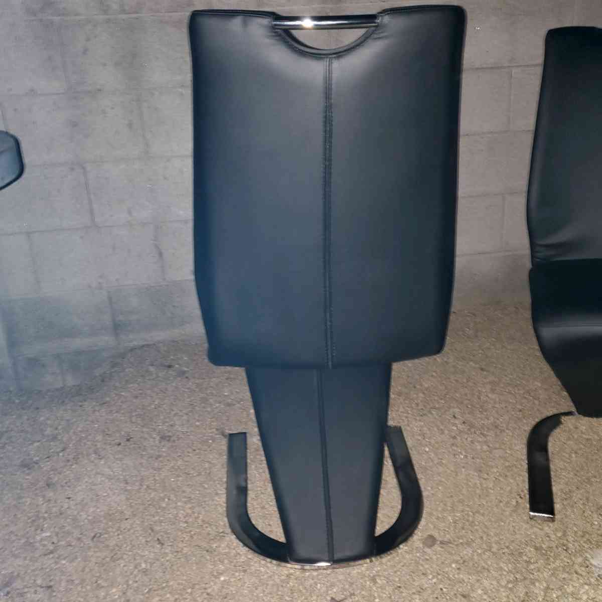 Black Faux Leather Contemporary Chairs - Phoenix, Arizona - FleaMarketBay