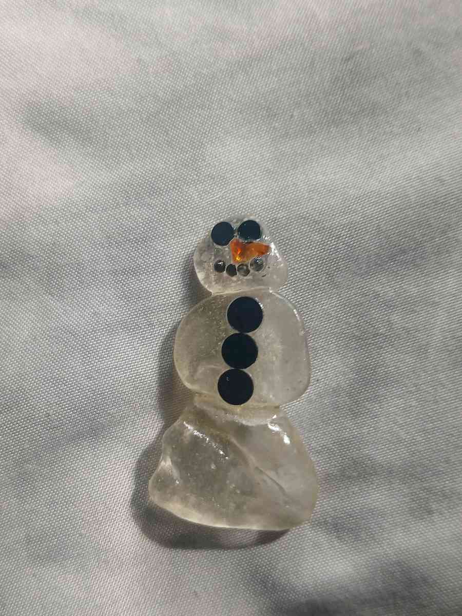 Handmade sea glass snowman - Oxnard, California - FleaMarketBay
