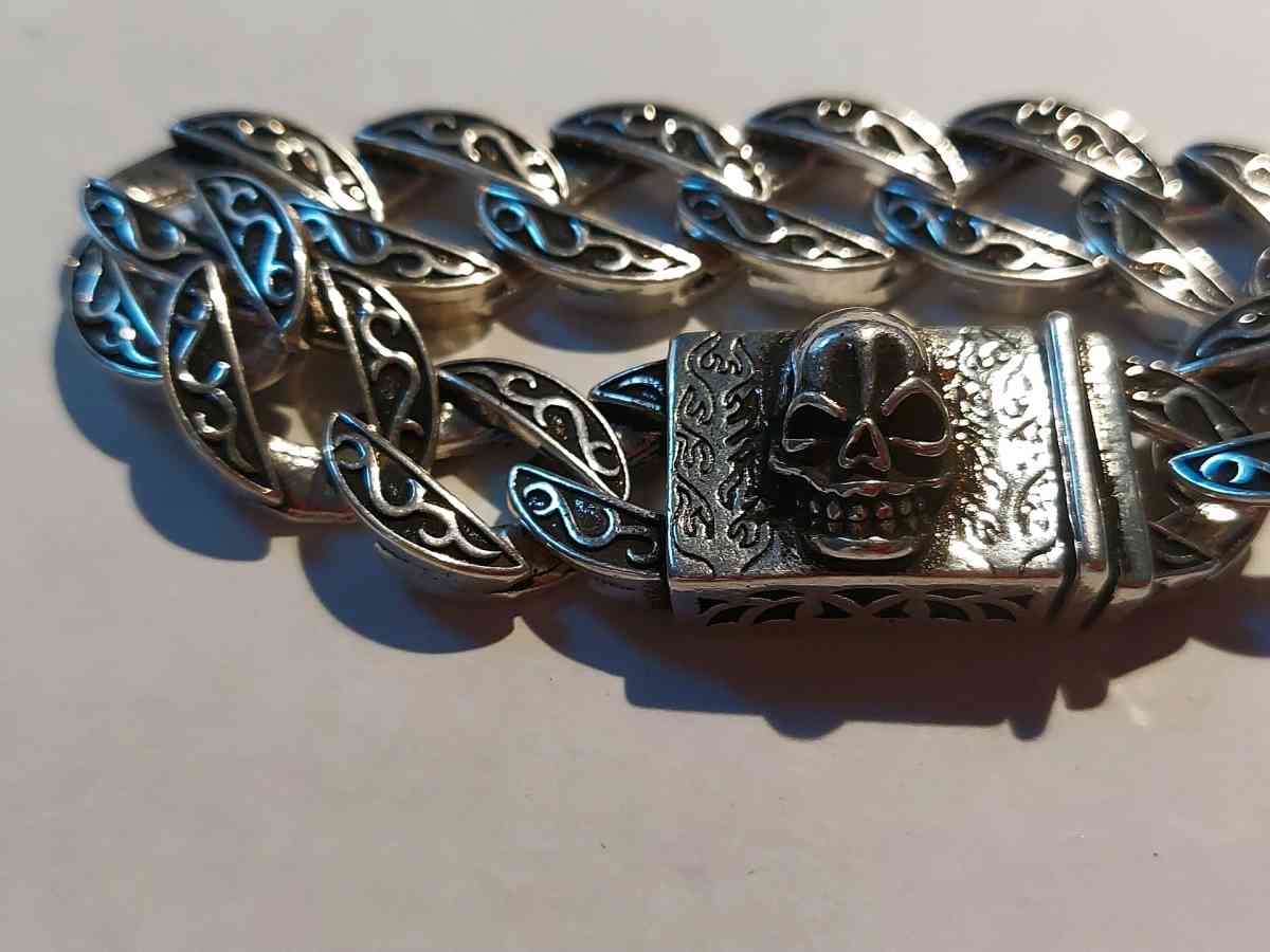 NEW ART HANDMADE SILVER PLATED BRACELET  22 CM542 GR - Brooklyn, New York - FleaMarketBay