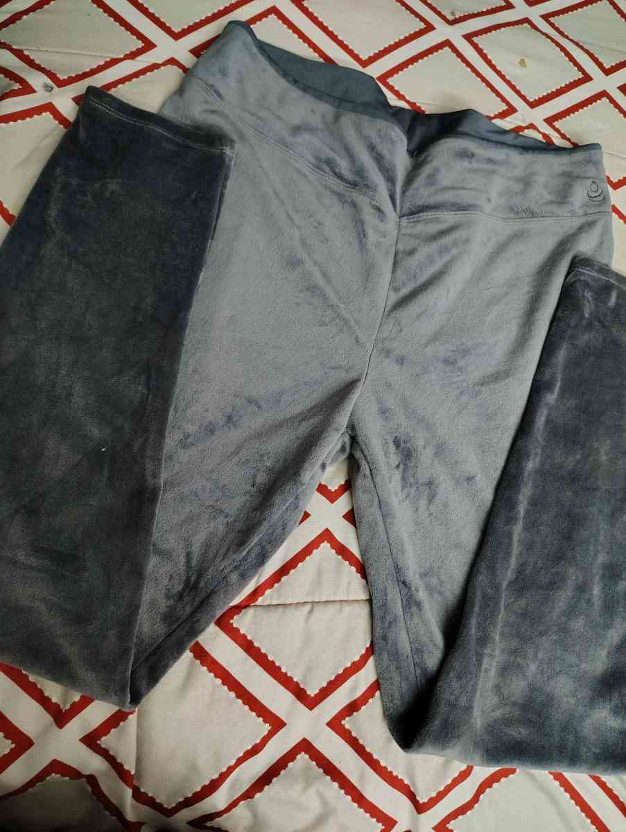 Cuddl Duds Womens Gray Double Plush Velour Pajama Pants - Davidson, North Carolina - FleaMarketBay