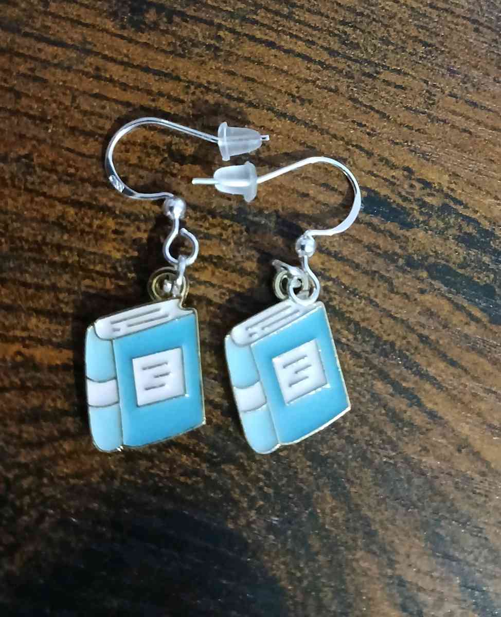Silver Hookstyle Earrings For a Librarians Teachers Nerds - Newport News, Virginia