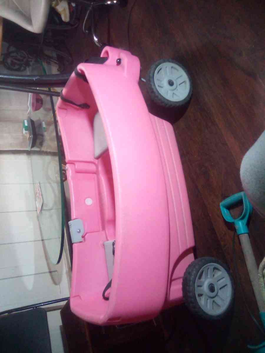 plastic pink wagon