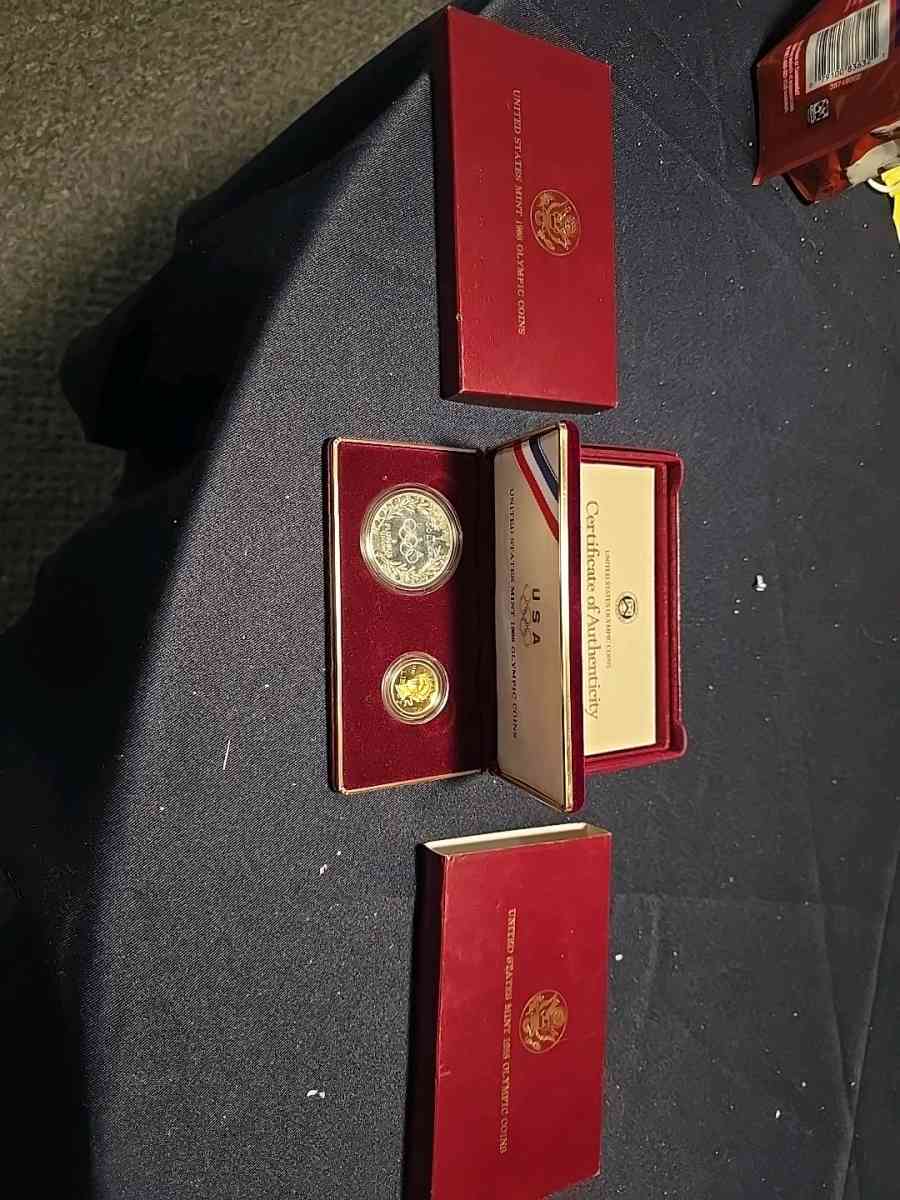 1988 Olympic Coin Set Silver and Gold Mint COA Included - South Weymouth, Massachusetts - FleaMarketBay