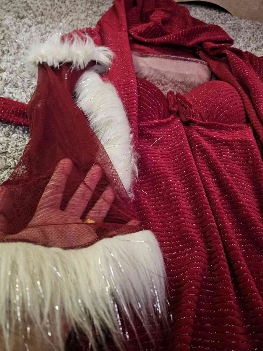 Womens Sexy Christmas Robe Lingerie Santa Costume Babydoll C - Columbus, Ohio - FleaMarketBay