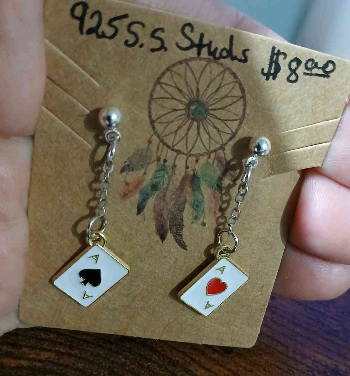 Aces Stud Earrings - Newport News, Virginia - FleaMarketBay
