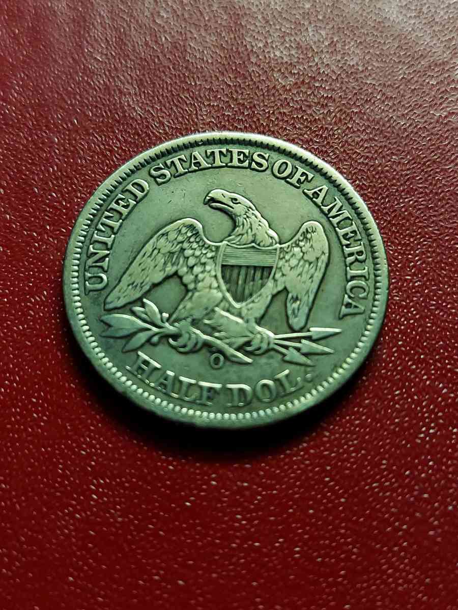 Great US 1858o Seated Liberty Half 90 Silver Dollar - Brooklyn, New York - FleaMarketBay