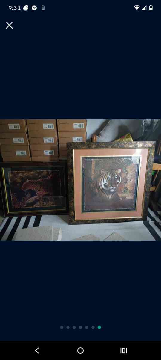 Tiger and leopard painting - Dickinson, Texas - FleaMarketBay