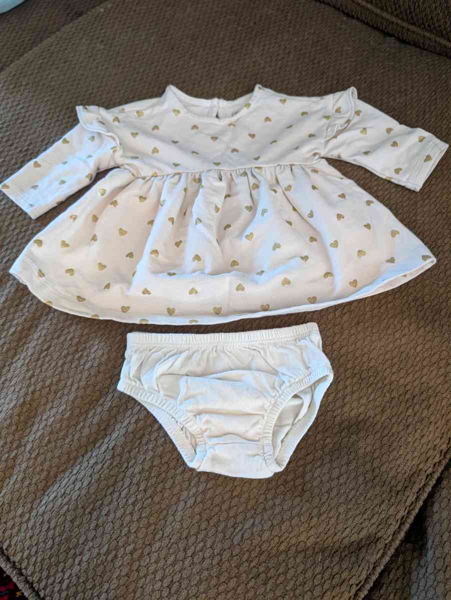 Baby dress with gold hearts - Savannah, Georgia