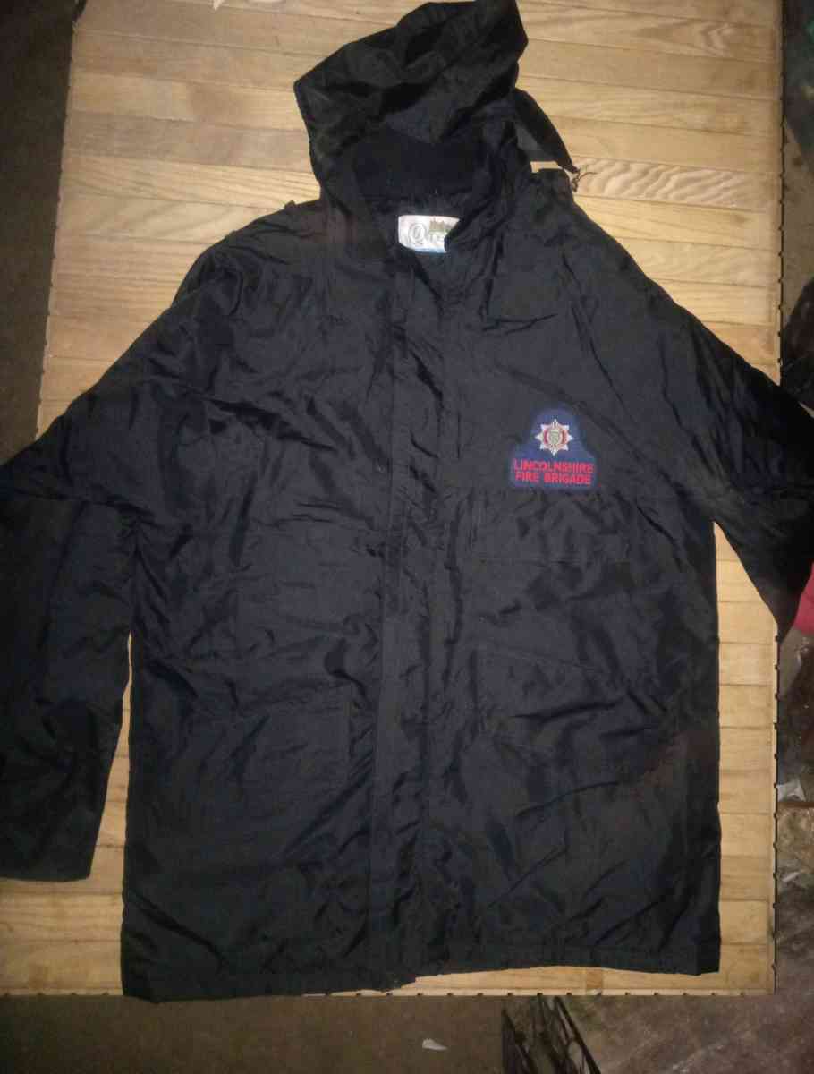 Vintage Hooded  Londonshire Fire Brigade Service  Jacket - Columbus, Mississippi - FleaMarketBay