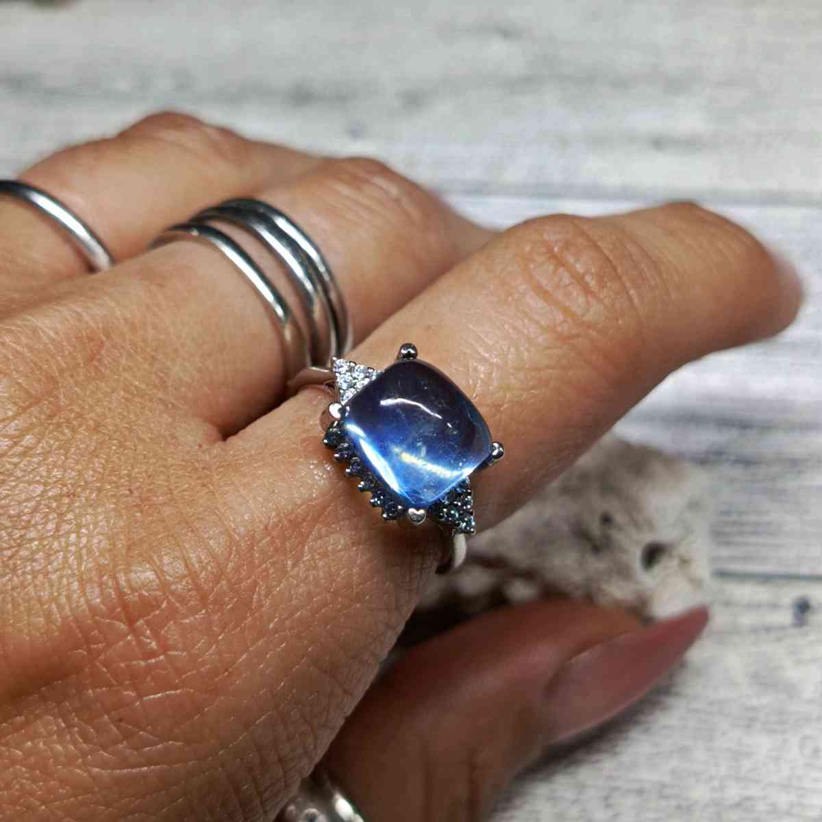 Aquamarine  Sterling Silver 925 Ring jewelry - Fullerton, California - FleaMarketBay