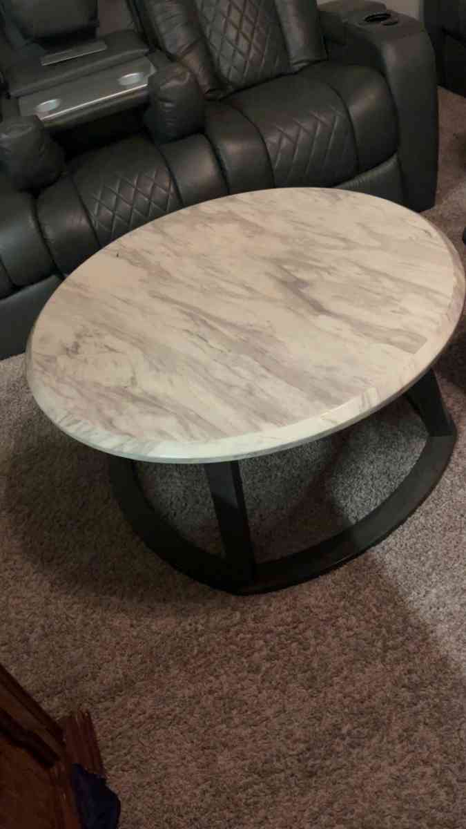 3Piece Marble Style Table Set  Pickup Only   Moving Sale - Houston, Texas - FleaMarketBay