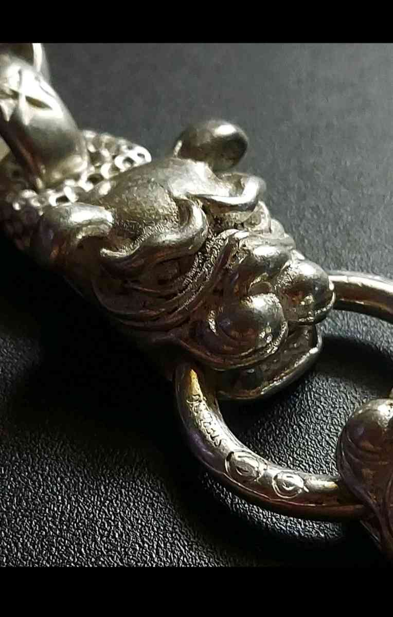 OLD HANDMADE MIAO TIBETAN TWO HEAD DOG BRACELET STAMPS S925 - Brooklyn, New York - FleaMarketBay