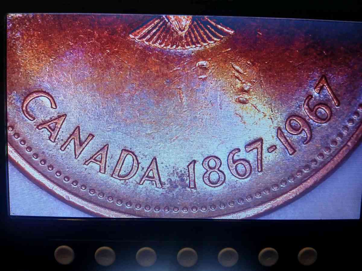 1967 100 year anniversary 1c Canada coin with ddo errors - Bakersfield, California