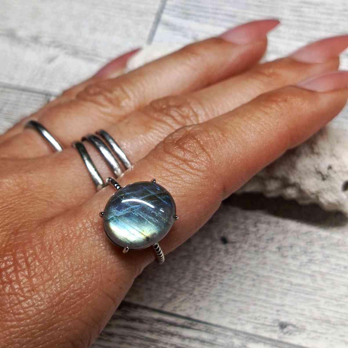 Labradorite Sterling Silver 925 Ring jewelry
