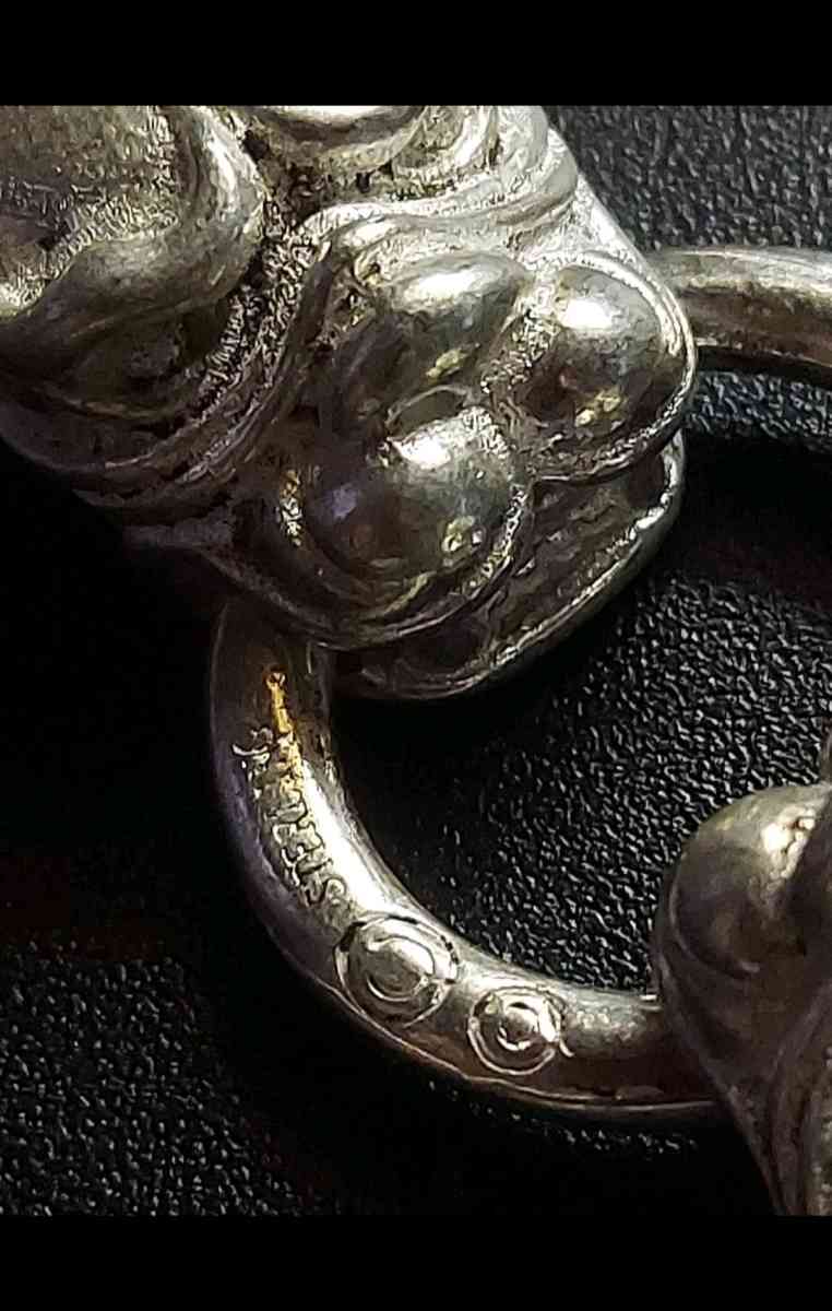 OLD HANDMADE MIAO TIBETAN TWO HEAD DOG BRACELET STAMPS S925 - Brooklyn, New York - FleaMarketBay