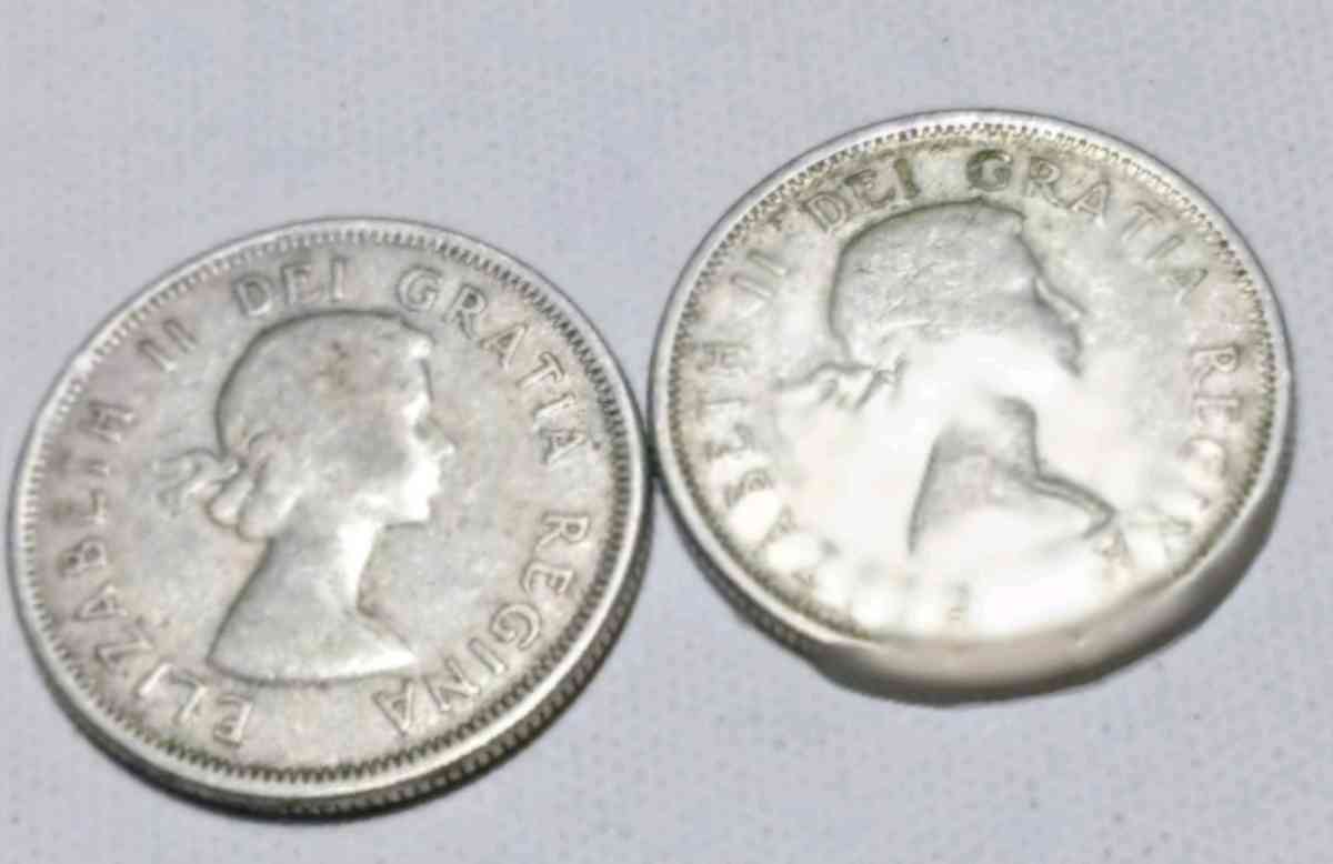 SILVER CANADIAN QUARTERS - Brixey, Missouri