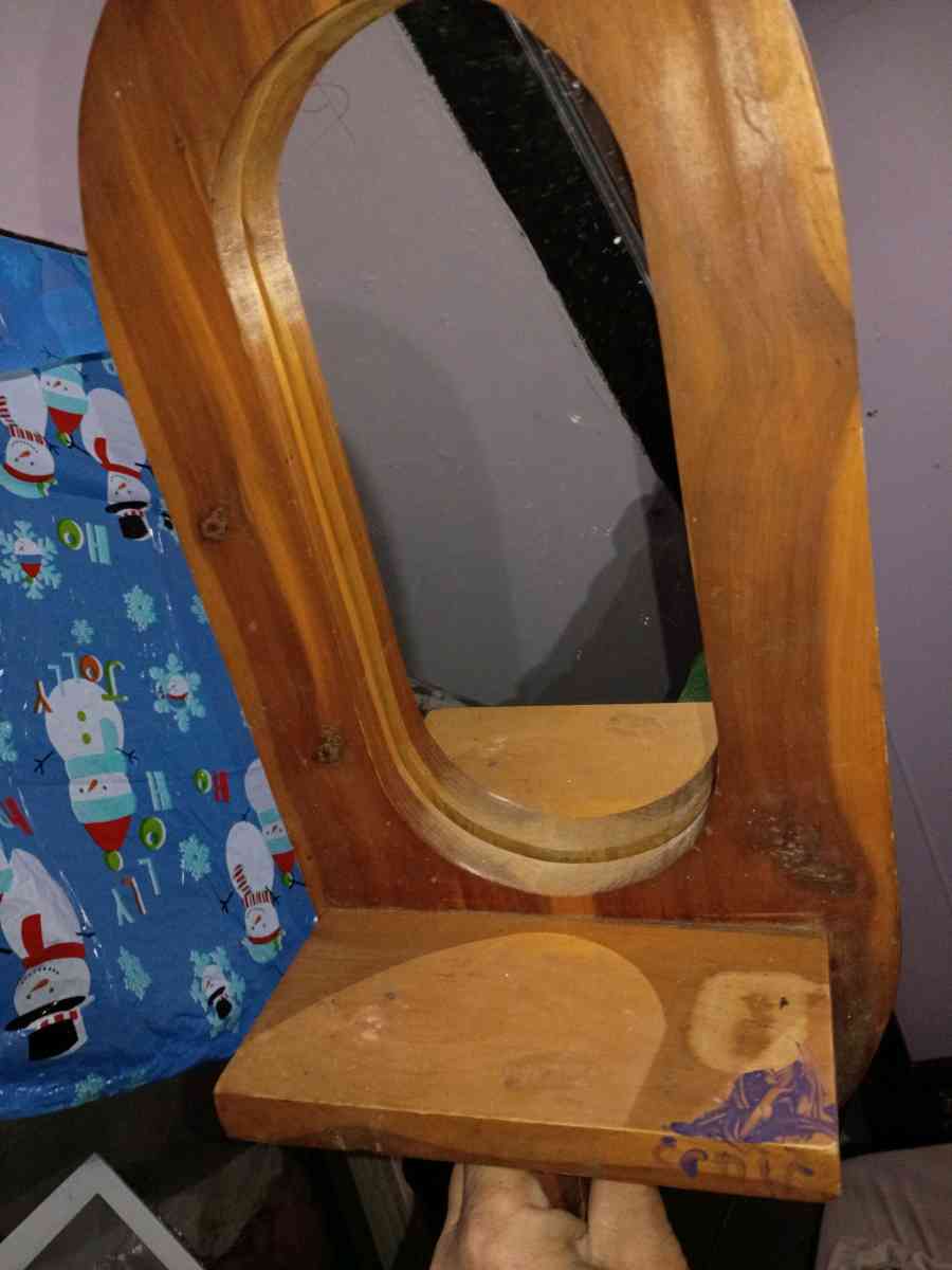 wooden mirror with coat hooks - Ponca City, Oklahoma
