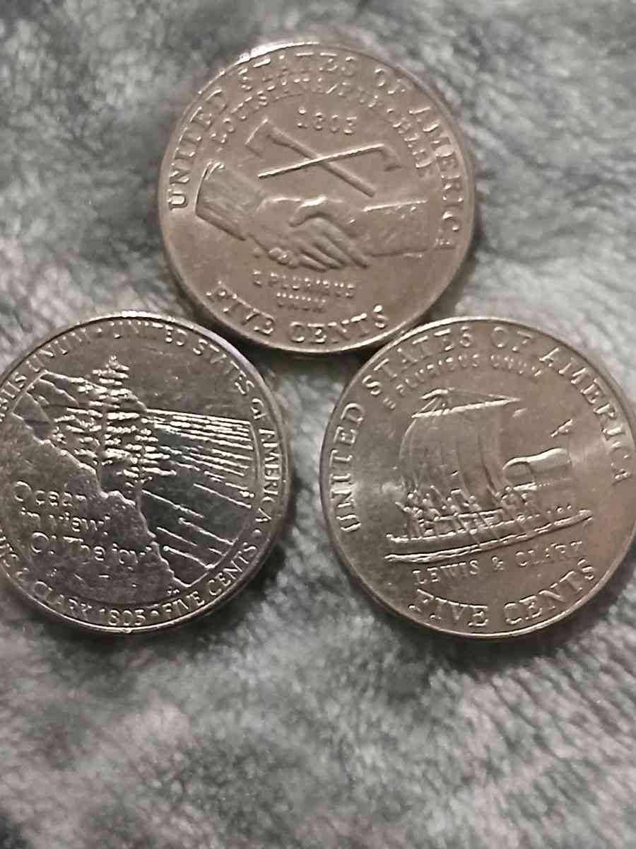 Lot of 5 Nickels 1892 2x 2004 2005 no date - Bakersfield, California - FleaMarketBay