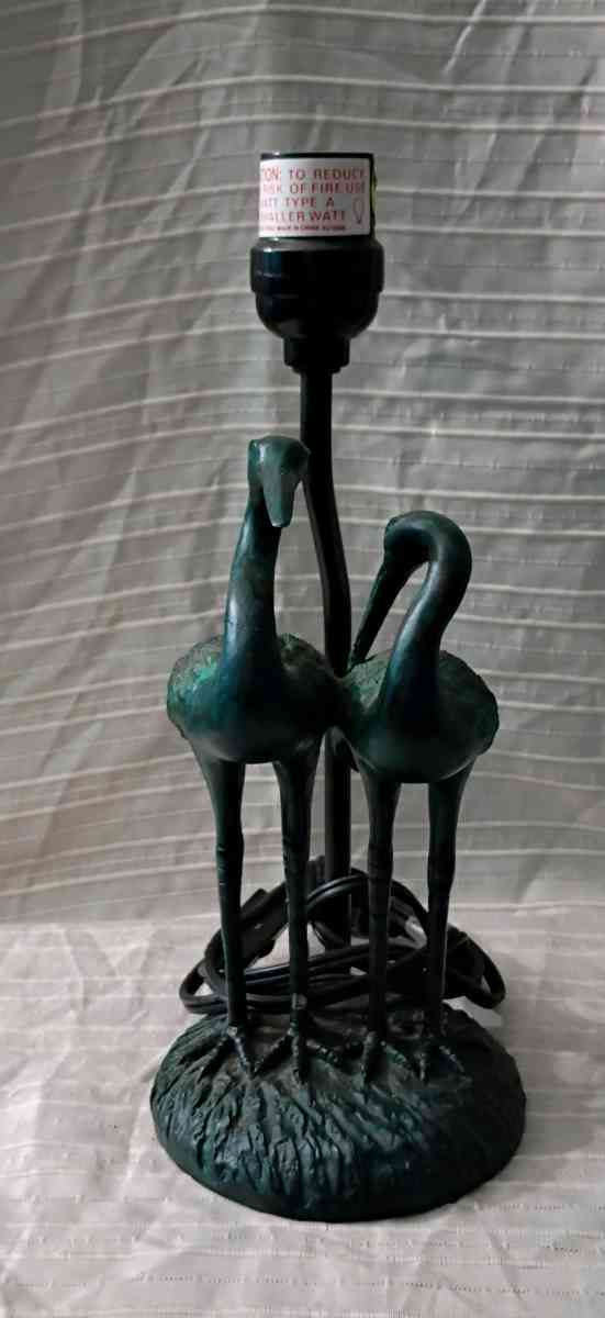 Vintage Small Crane Heron Green Lamp - Port Richey, Florida - FleaMarketBay