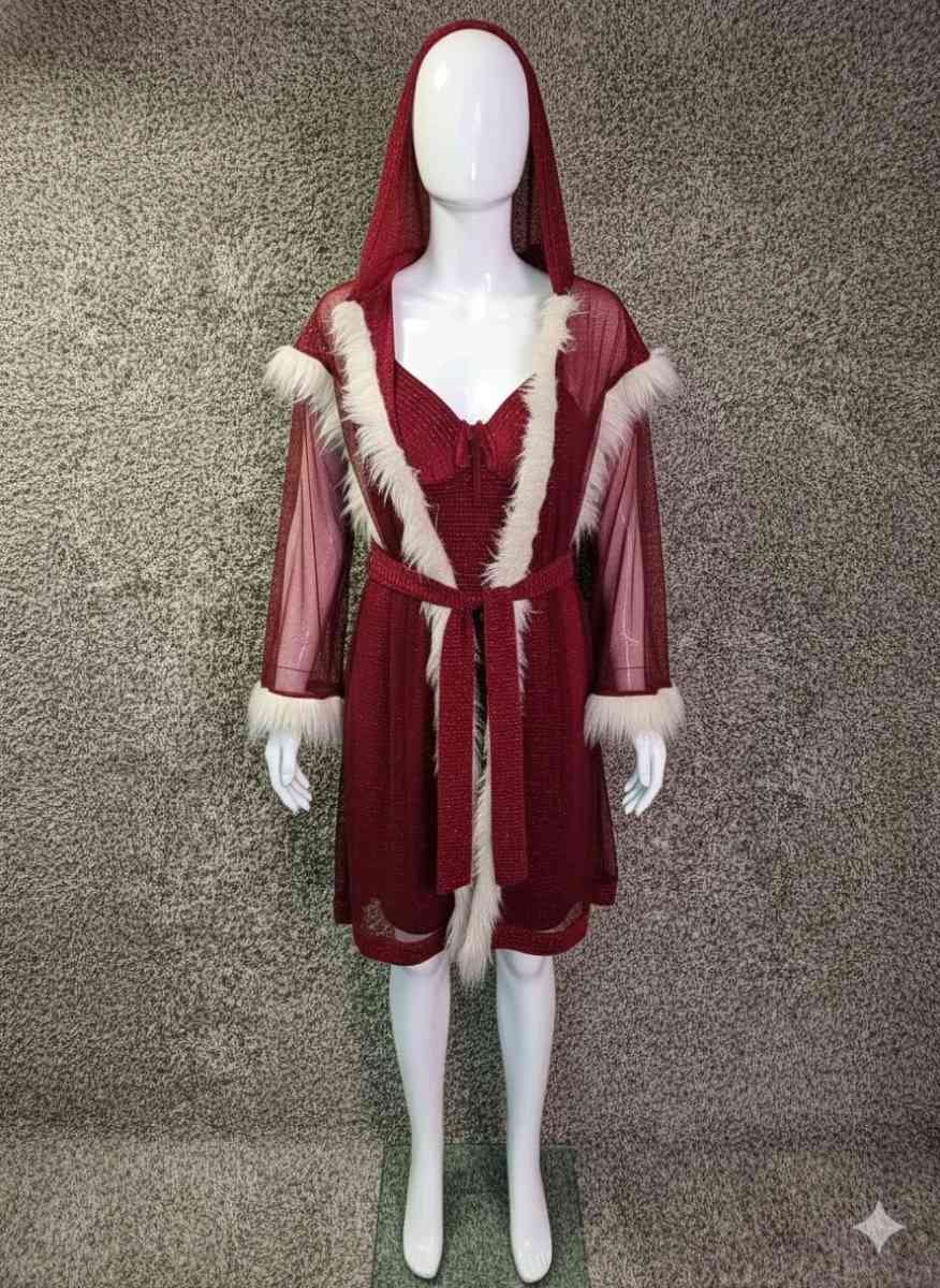 Womens Sexy Christmas Robe Lingerie Santa Costume Babydoll C - Columbus, Ohio