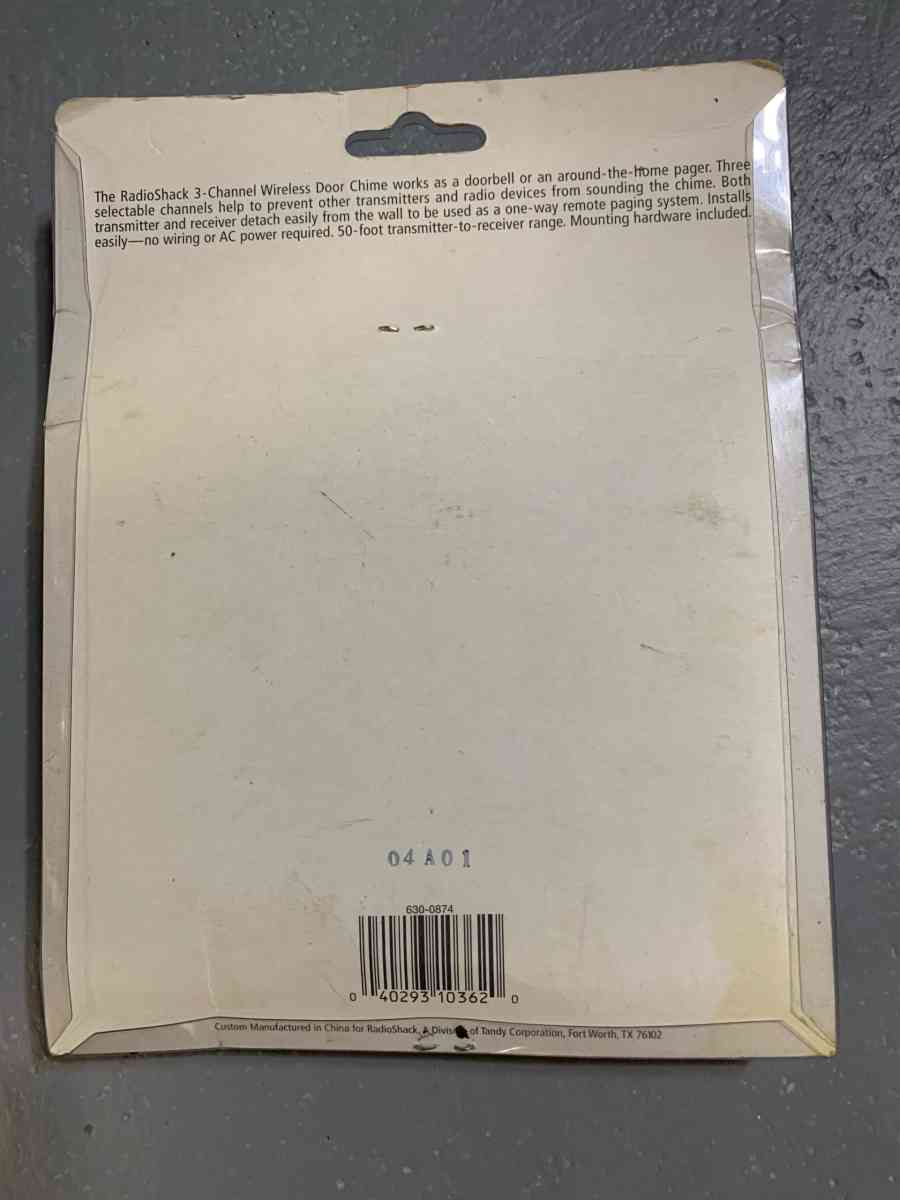 NEW SEALED Radio Shack 3 Channel Wireless Door Chime - Piscataway, New Jersey - FleaMarketBay