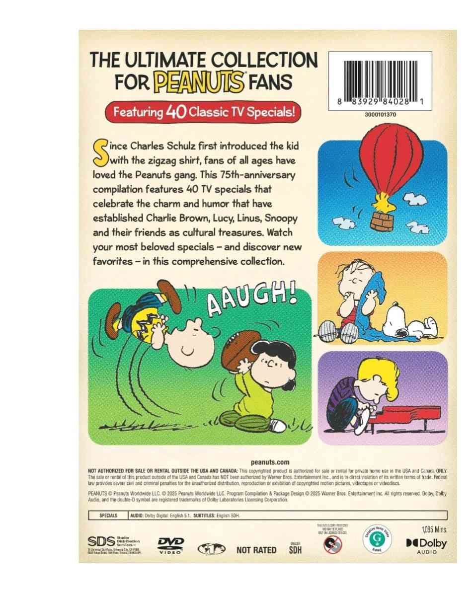 PEANUTS 75TH ANNIVERSARY Ultimate TV Specials Collection DVD - Loganville, Georgia - FleaMarketBay