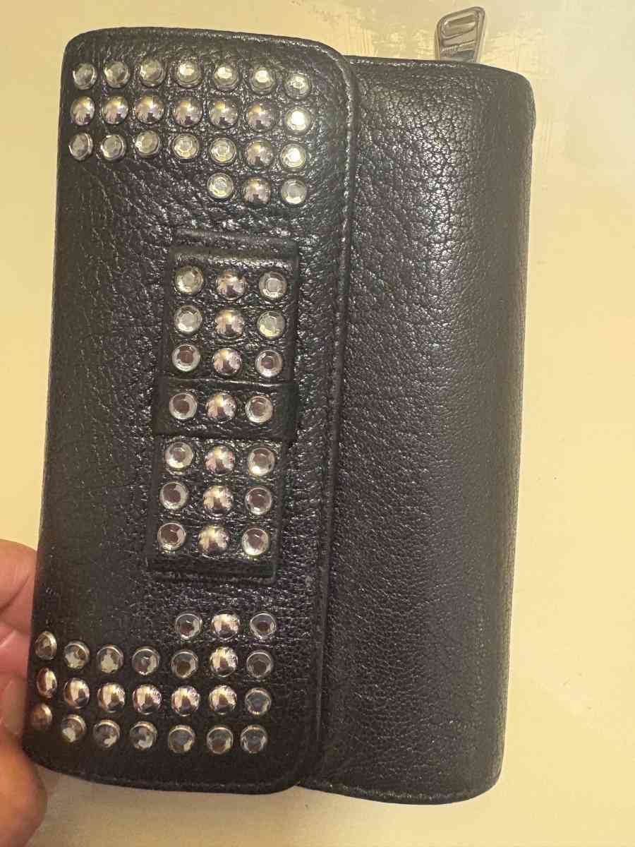 Miu Miu black leather studded wallet - Ridgewood, New York - FleaMarketBay