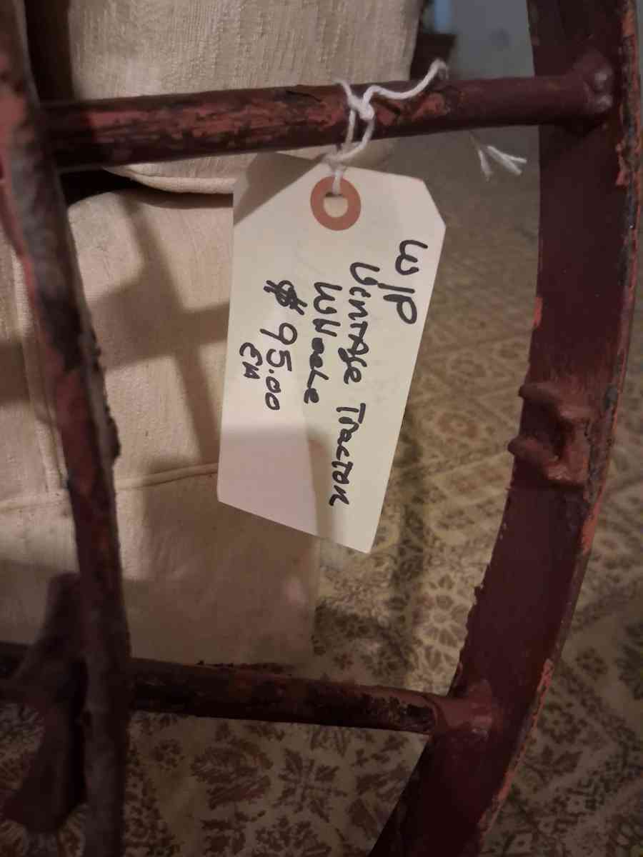 vintage antique tractor wheel WiP