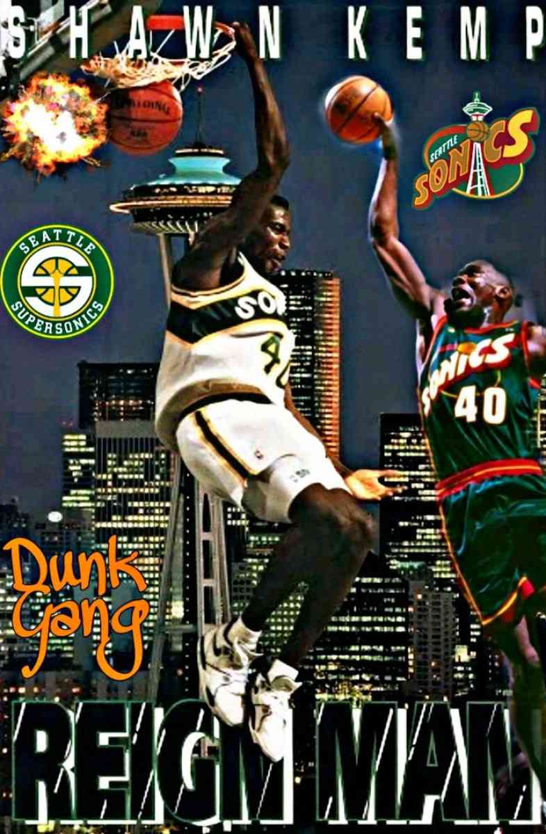 NEW SHAWN KEMP REIGNMAN SONICS SELF CREATED ORIGINAL POSTER