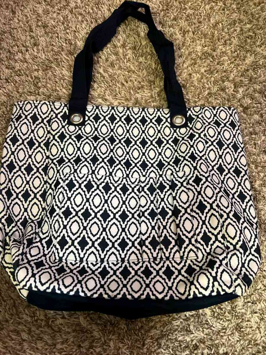 Medium Tote Bag Medallion Design Zip Shoulder Bag Double Han