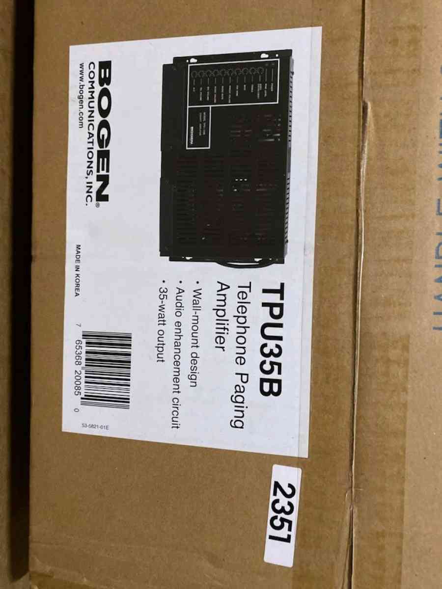 Bogen TPU35B 35W Paging Amplifier - San Jose, California - FleaMarketBay