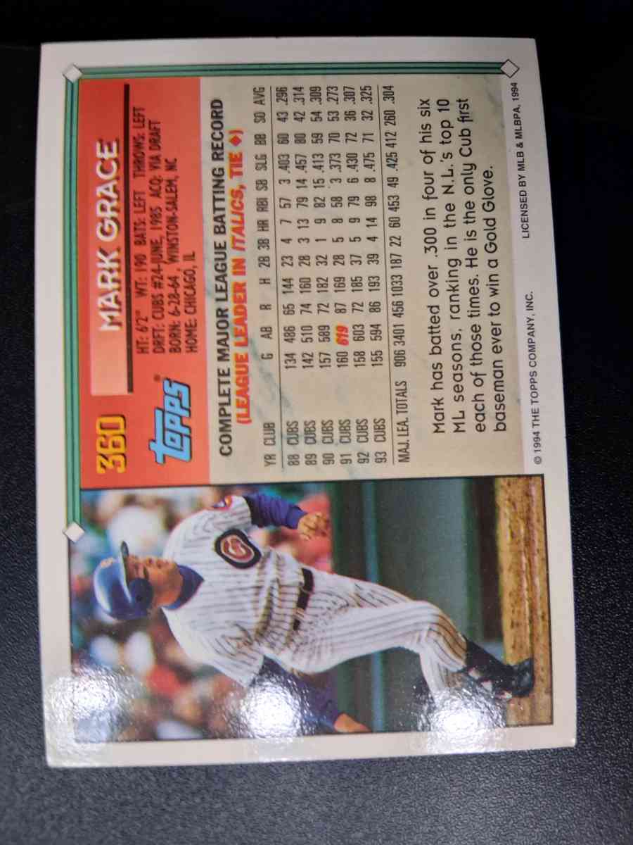 Mark Grace card 360 - Acme, Louisiana - FleaMarketBay