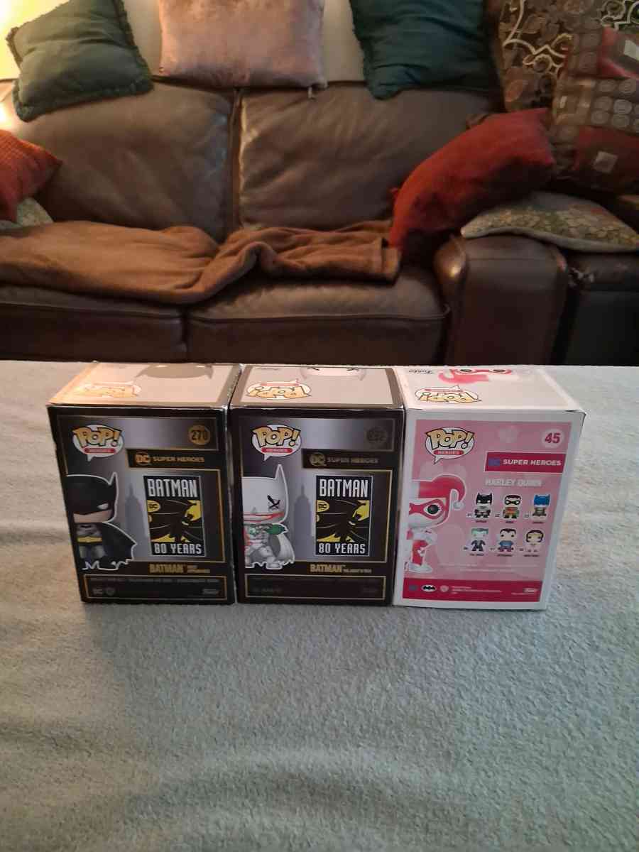 3 Batman Funko Pop Figures - North Hollywood, California - FleaMarketBay