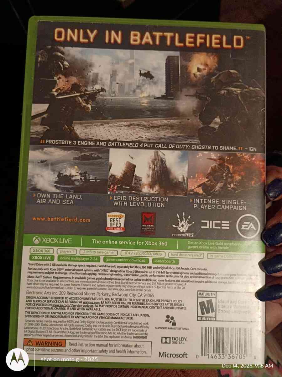 Xbox 360 Game Battlefield 4 - Saint Landry, Louisiana - FleaMarketBay