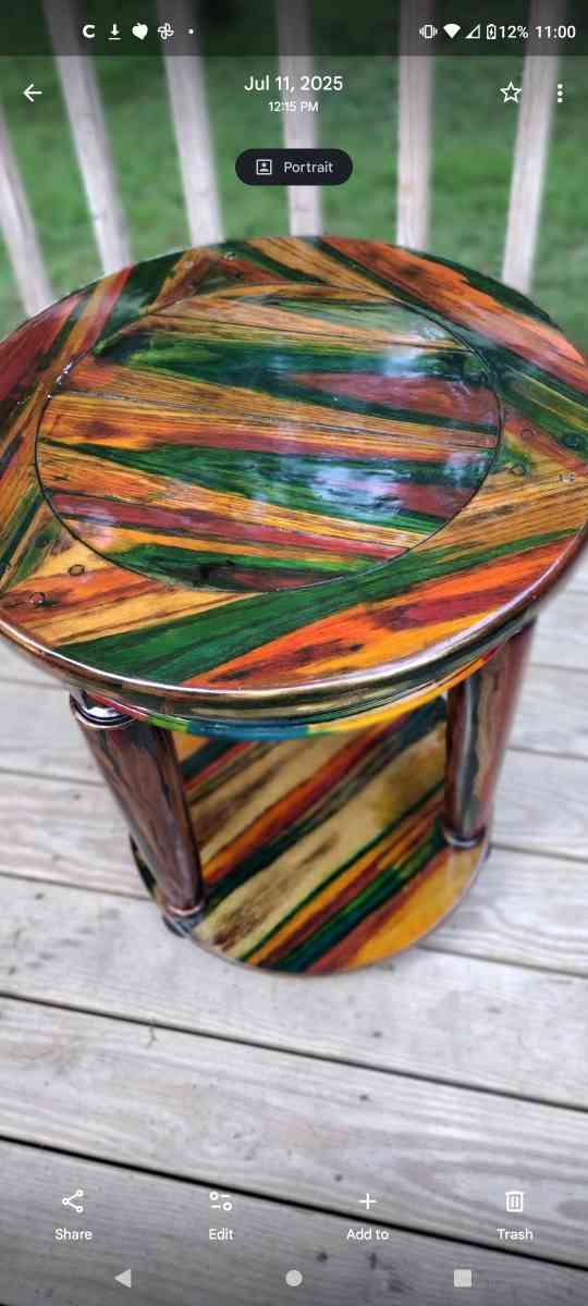 Hand Crafted End Table