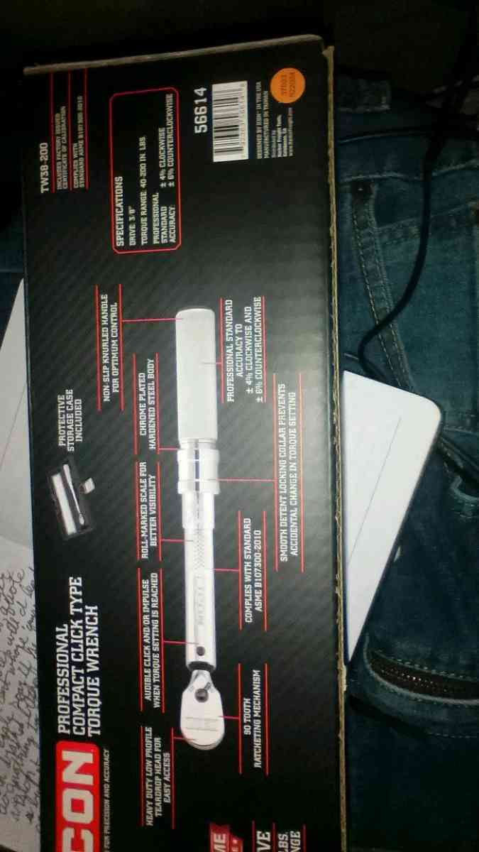 icon 3 8ths inch compact torque wrench - Arvada, Colorado - FleaMarketBay