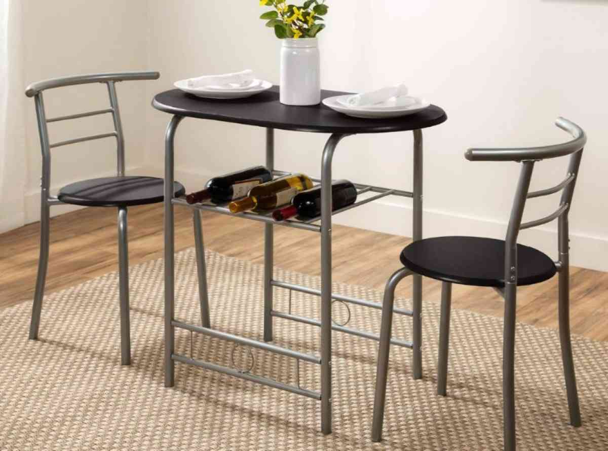 3Piece Wooden Round Table Chair Set - Irving, Texas - FleaMarketBay