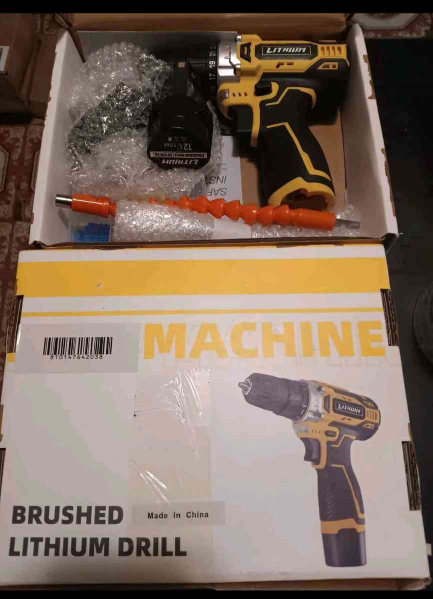 12V BRUSHED LITHIUM CORDLESS DRILL SET MACHINE - Bronx, New York - FleaMarketBay