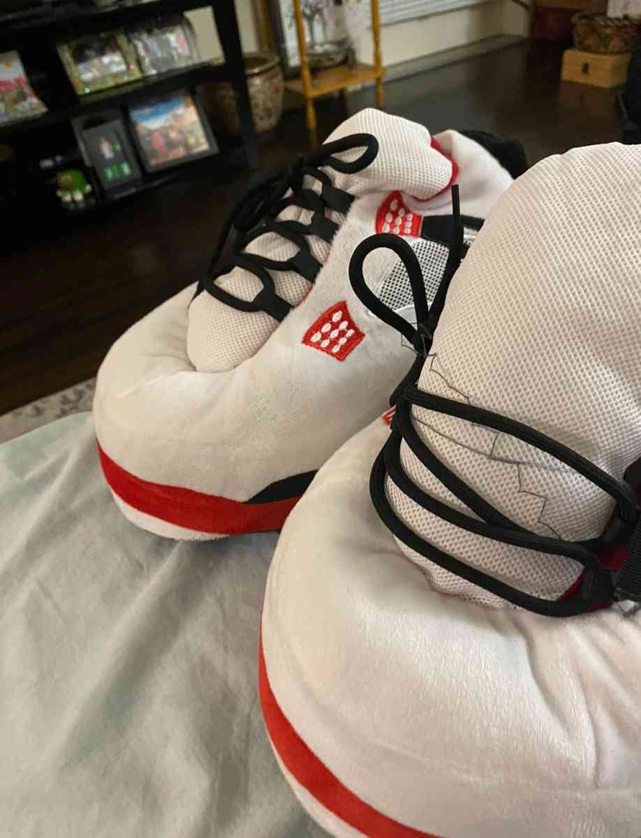 Plush Sneaker Slippers  Cozy Jordan Style Slippers - Mill Creek, Washington - FleaMarketBay