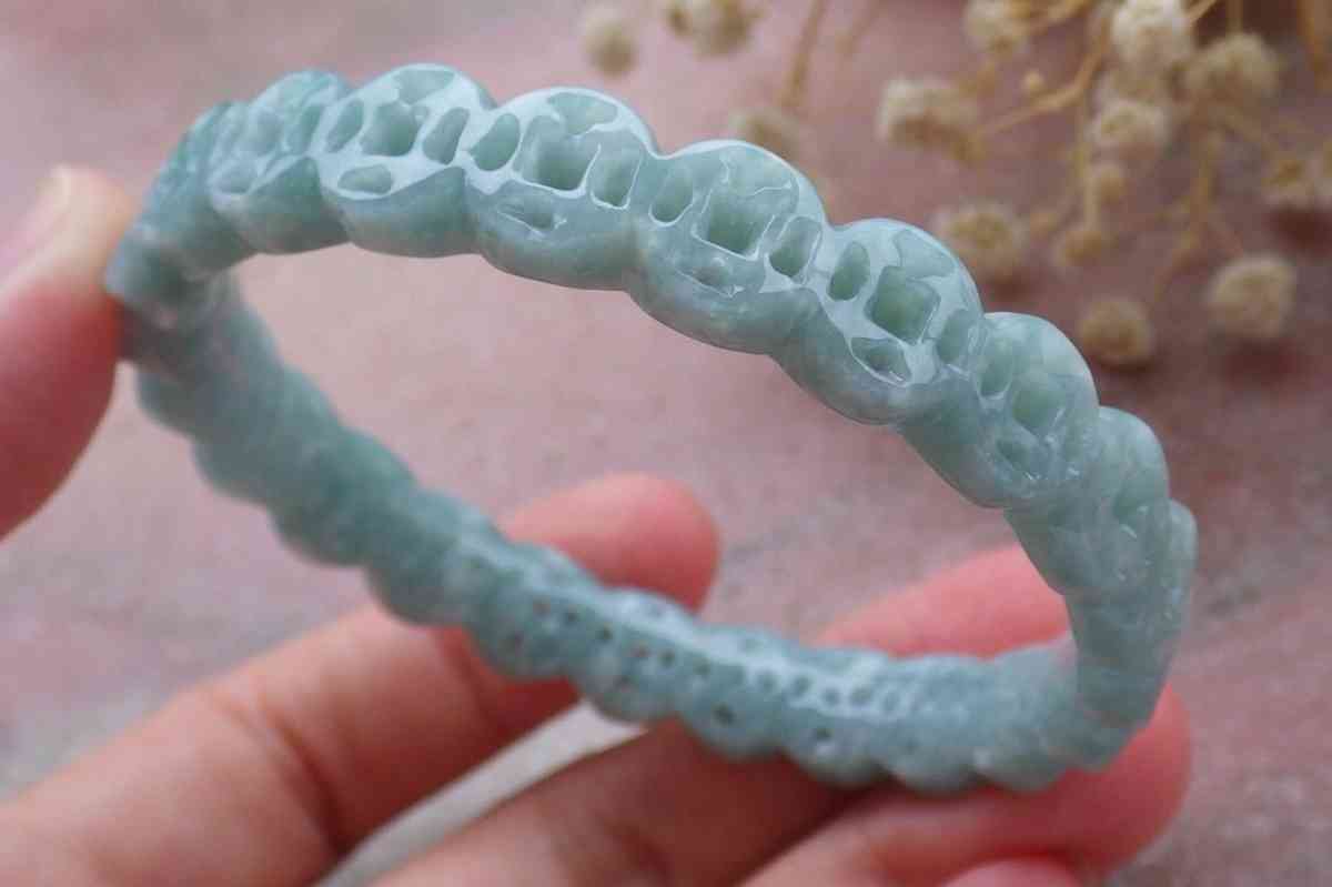 Certificate JADEITE green coin Bangle 55mm 6inches - Pasadena, California - FleaMarketBay