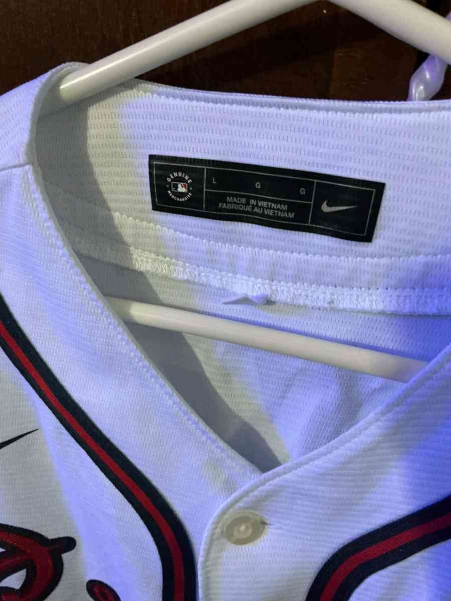 Mens White XL Nike 55 Hayzo Braves Jersey - Atlanta, Georgia - FleaMarketBay